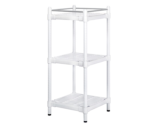 ナビス(アズワン) コンフォートシェルフ(スリムタイプ) ホワイト 575×575×1335mm M-3FW 1台(ご注文単位1台)【直送品】