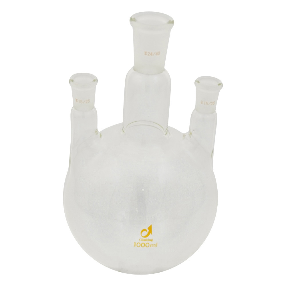 クライミング 共通摺合三つ口フラスコ 1000mL CL0080-10-10 1個(ご注文単位1個)【直送品】