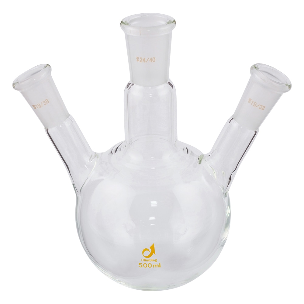 クライミング 共通摺合三つ口フラスコ 500mL CL0080-07-30 1個(ご注文単位1個)【直送品】