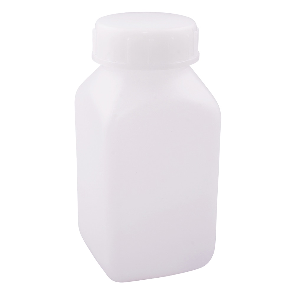 ニッコー・ハンセン 標準規格瓶 角型広口(ナチュラル) 500mL 1本 1030-03 1本(ご注文単位1本)【直送品】
