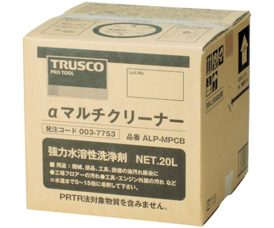 トラスコ中山 αマルチクリーナー 20L (1個=1箱) ALP-MPCB 1個(ご注文単位1個)【直送品】