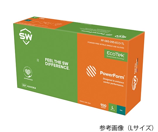 SW safety 環境にやさしい緑のニトリル手袋 POWERFORM S6 S 100枚入 N200362 1箱(ご注文単位1箱)【直送品】