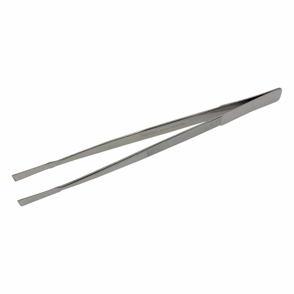 アズワン ステンレス製ピンセット 平型150mm 1本(ご注文単位1本)【直送品】