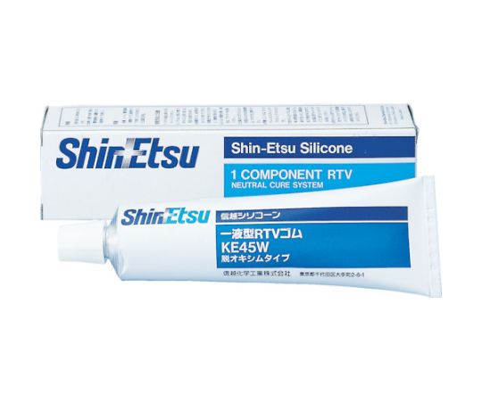 信越化学工業 一般電気用RTVゴム 100g 白 KE45W-100 1本(ご注文単位1本)【直送品】