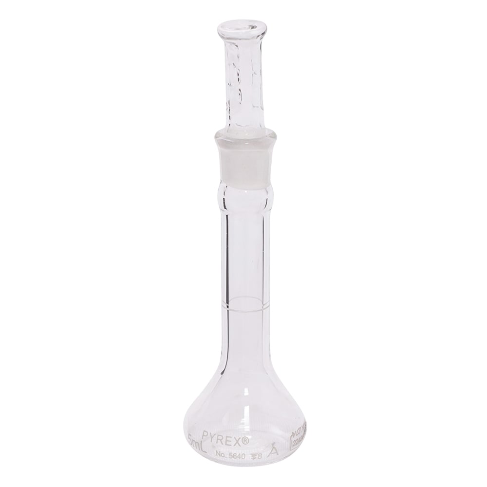 コーニング・PYREX メスフラスコ CLassA 白 5mL 5640-5 1個(ご注文単位1個)【直送品】