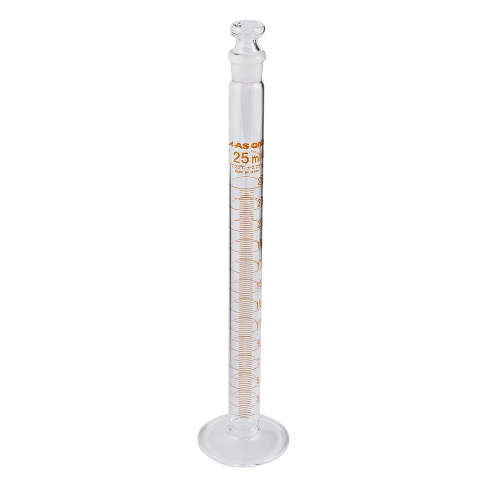 アズワン 有栓メスシリンダー 25mL 1個(ご注文単位1個)【直送品】