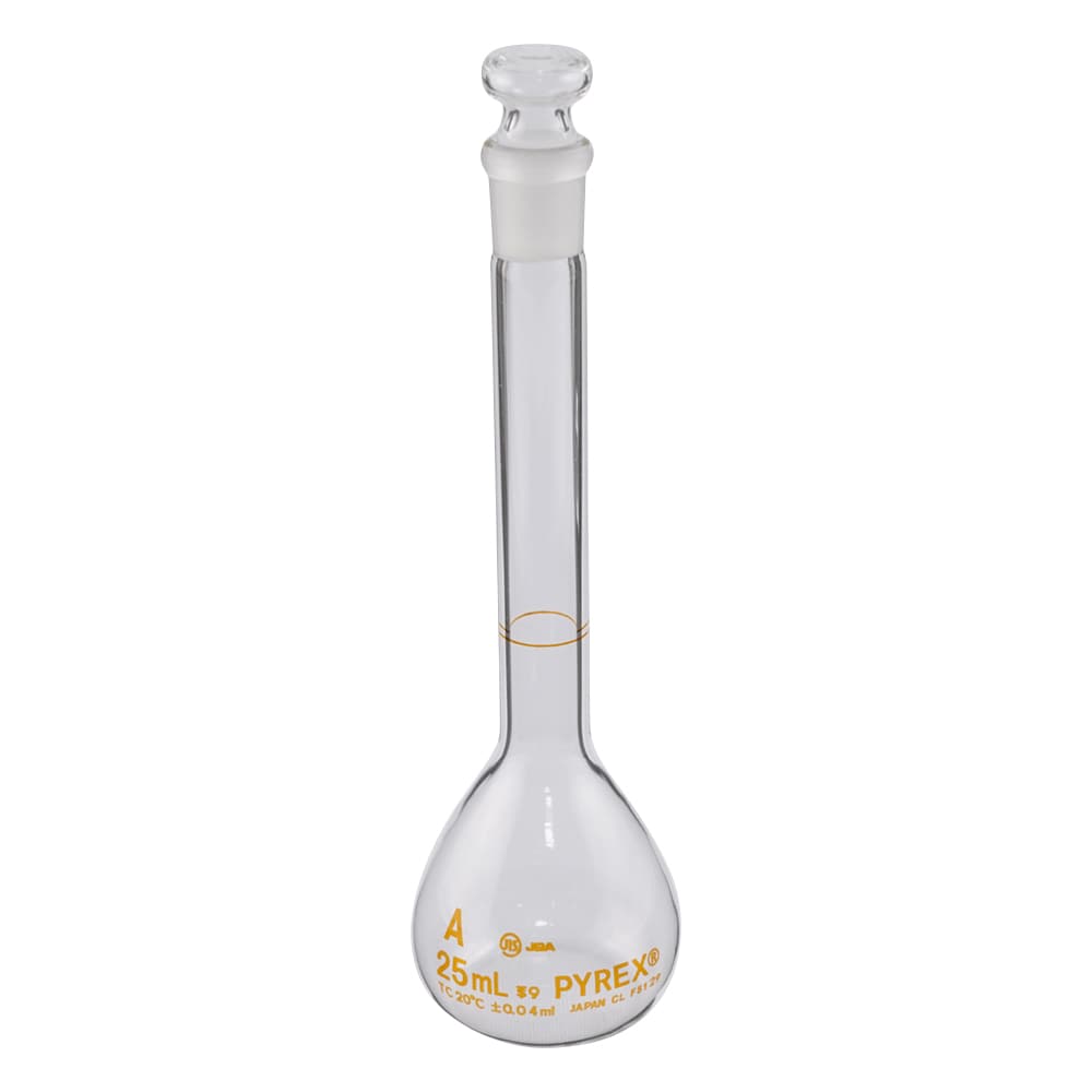 コーニング・PYREX メスフラスコ(JIS規格) 25mL 5640JIS-25 1個(ご注文単位1個)【直送品】