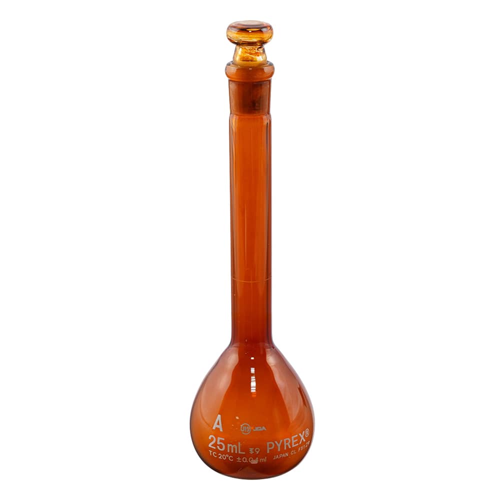 コーニング・PYREX メスフラスコ(JIS規格) 25mL 55640JIS-25 1個(ご注文単位1個)【直送品】