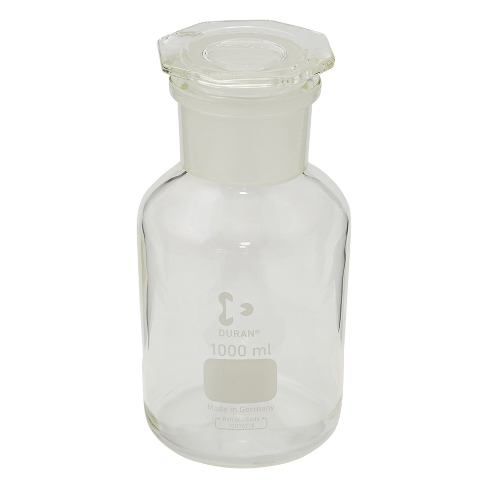 SCHOTT/DURAN 試薬瓶(広口・栓付き)(デュラン(R)) 白 1000mL 211855409 1本(ご注文単位1本)【直送品】