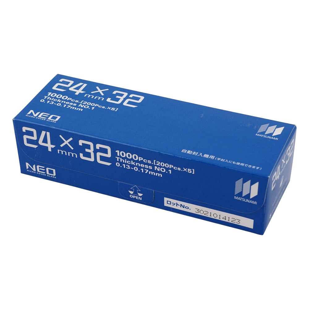 マツナミ マツナミカバーグラス(No.1) 24×32mm 1000枚入 1箱(ご注文単位1箱)【直送品】
