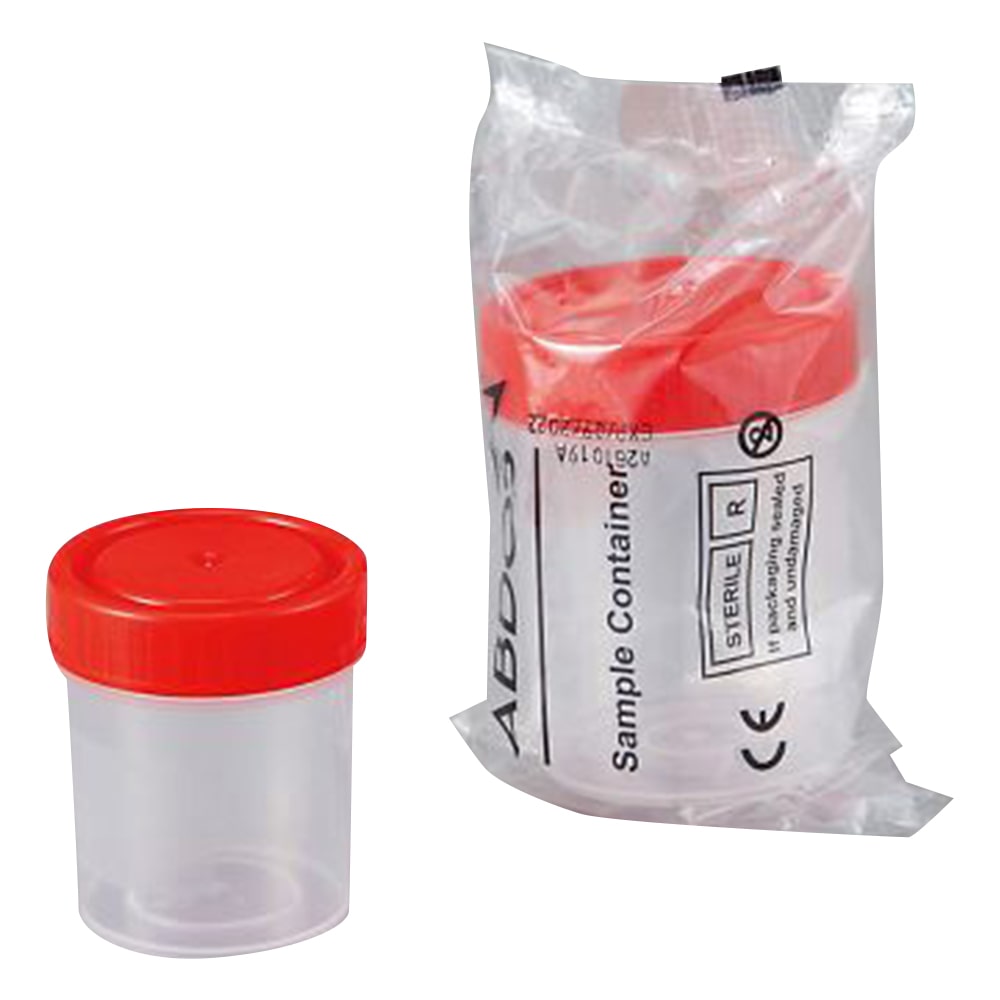 アズワン 滅菌サンプル容器(個包装タイプ) 赤 60mL 1箱(350個入) P40102R 1箱(ご注文単位1箱)【直送品】