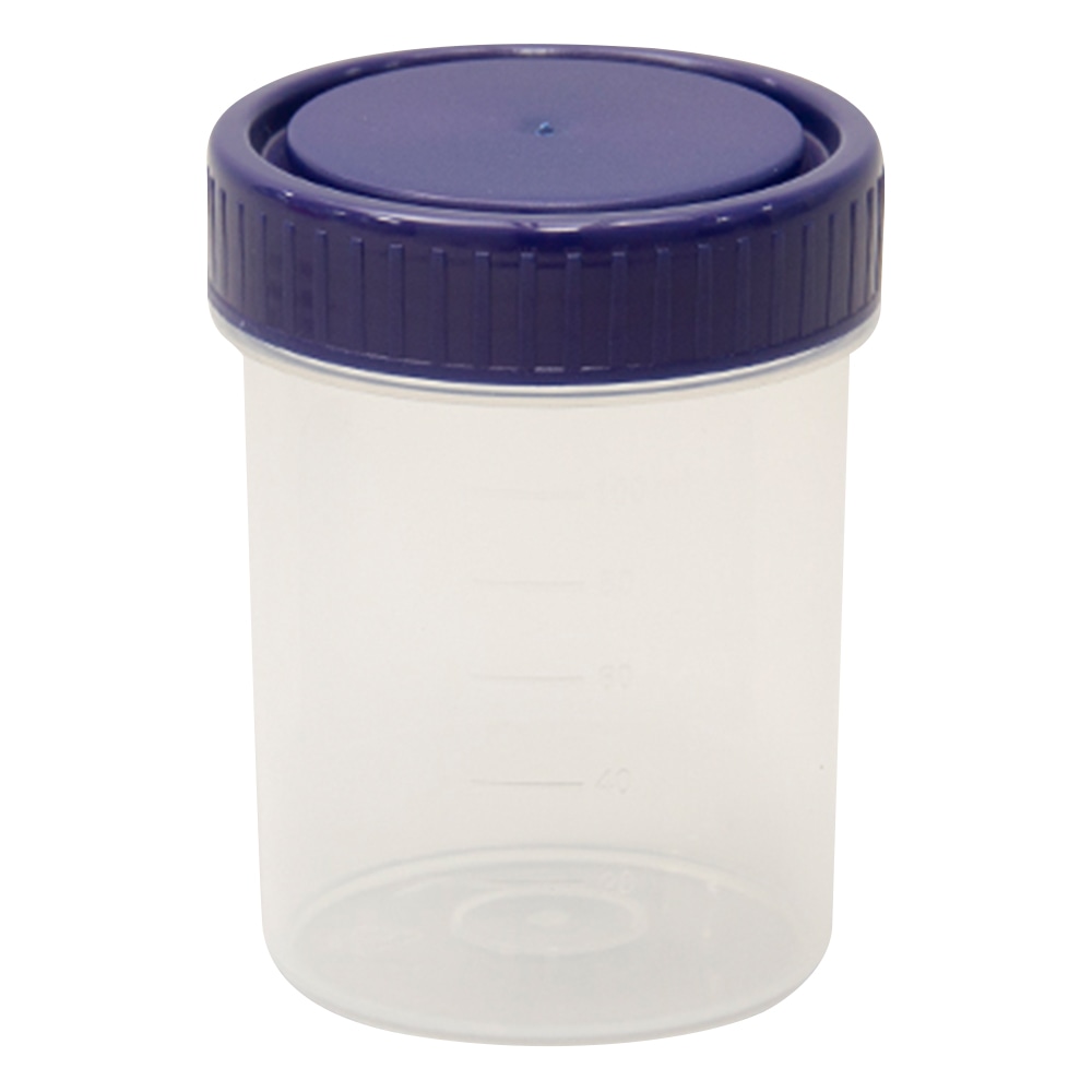 アズワン 滅菌サンプル容器(個包装タイプ) 青 120mL 1箱(200個入) P40104B 1箱(ご注文単位1箱)【直送品】