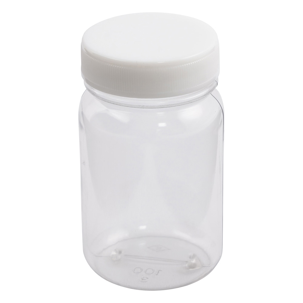 アズワン クリヤ広口瓶(透明エンビ製) 100mL 1本(ご注文単位1本)【直送品】
