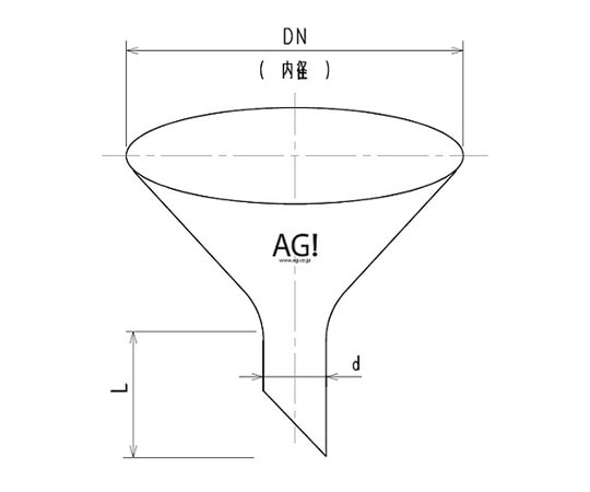 旭製作所 粉末ロート　φ100　3764-100 1個（ご注文単位1個）【直送品】