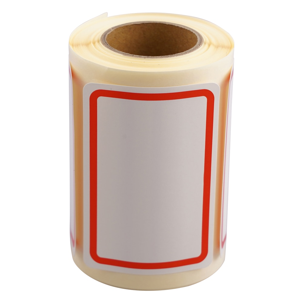 アズワン ボーダーラベル 40×60mm 赤 125枚入 RB-2 1巻(ご注文単位1巻)【直送品】