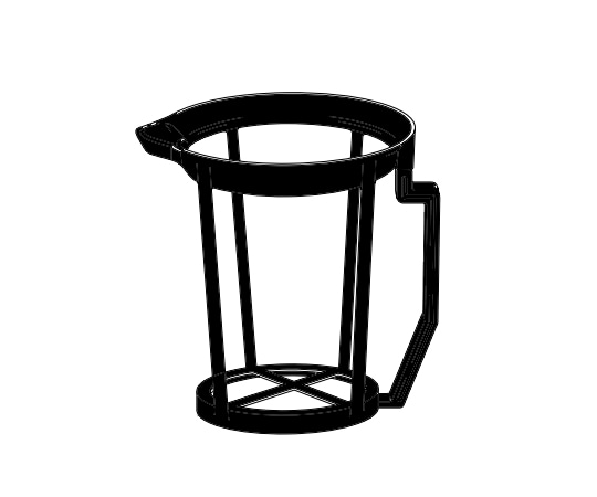 アズワン ディスポ手付ビーカー1L用ホルダー10入 1箱(ご注文単位1箱)【直送品】