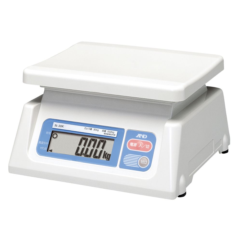 エー・アンド・デイ デジタルはかり SLシリーズ ひょう量:30kg 最小表示:0.02kg SL30KJA 1個(ご注文単位1個)【直送品】