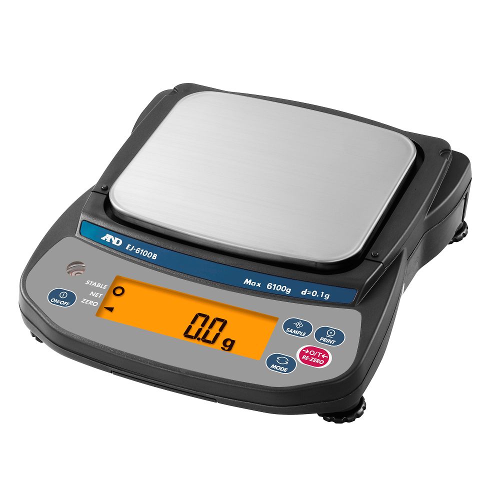 エー・アンド・デイ パーソナルコンパクト電子天びん EJ-Bシリーズ ひょう量:6100g 最小表示:0.1g EJ-6100B 1個(ご注文単位1個)【直送品】