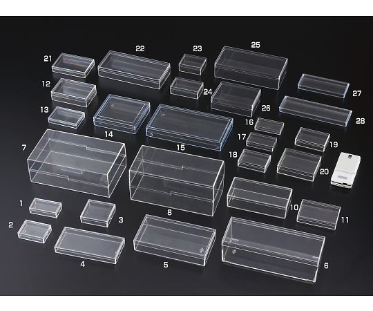 サンプラテック スチロール角型ケース No.15 (10個入) 02275k 1組(ご注文単位1組)【直送品】