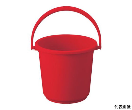 トラスコ中山 PPカラーバケツ 15L 赤 TPPB-15-R 1個(ご注文単位1個)【直送品】