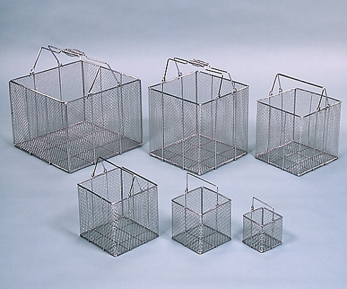 三和化研工業 角型洗浄カゴ 100×100×100(H) SS100 1個(ご注文単位1個)【直送品】