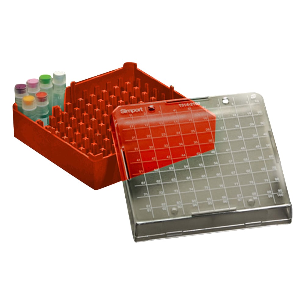 Simport クライオストレージボックス Cryostore(TM) 赤 4個入 T314-2100R 1パック(ご注文単位1パック)【直送品】