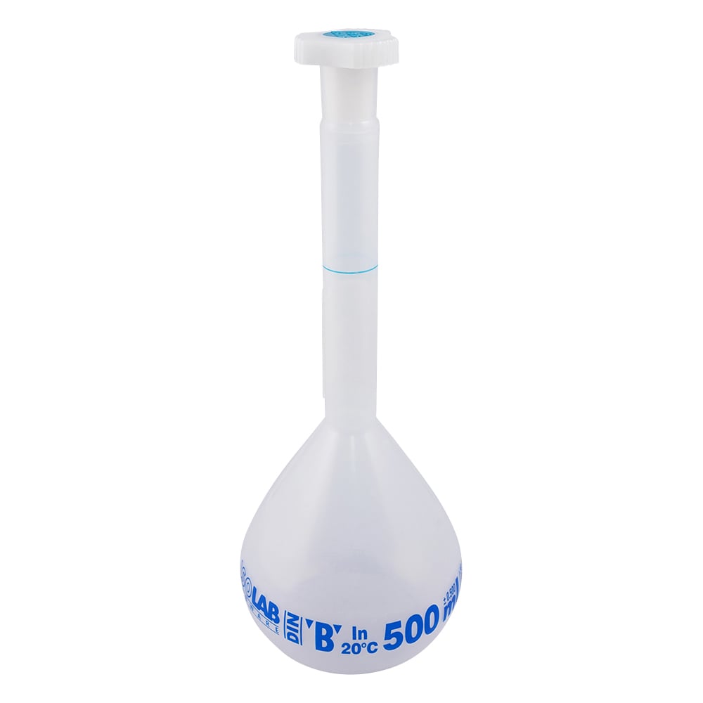 アズワン PP製メスフラスコ 500mL PPMS-500 014.03.500 1個(ご注文単位1個)【直送品】