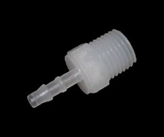 アズワン PVDF R1/4オスネジ付きバーブアダプター 4mm TE1180304 1個(ご注文単位1個)【直送品】