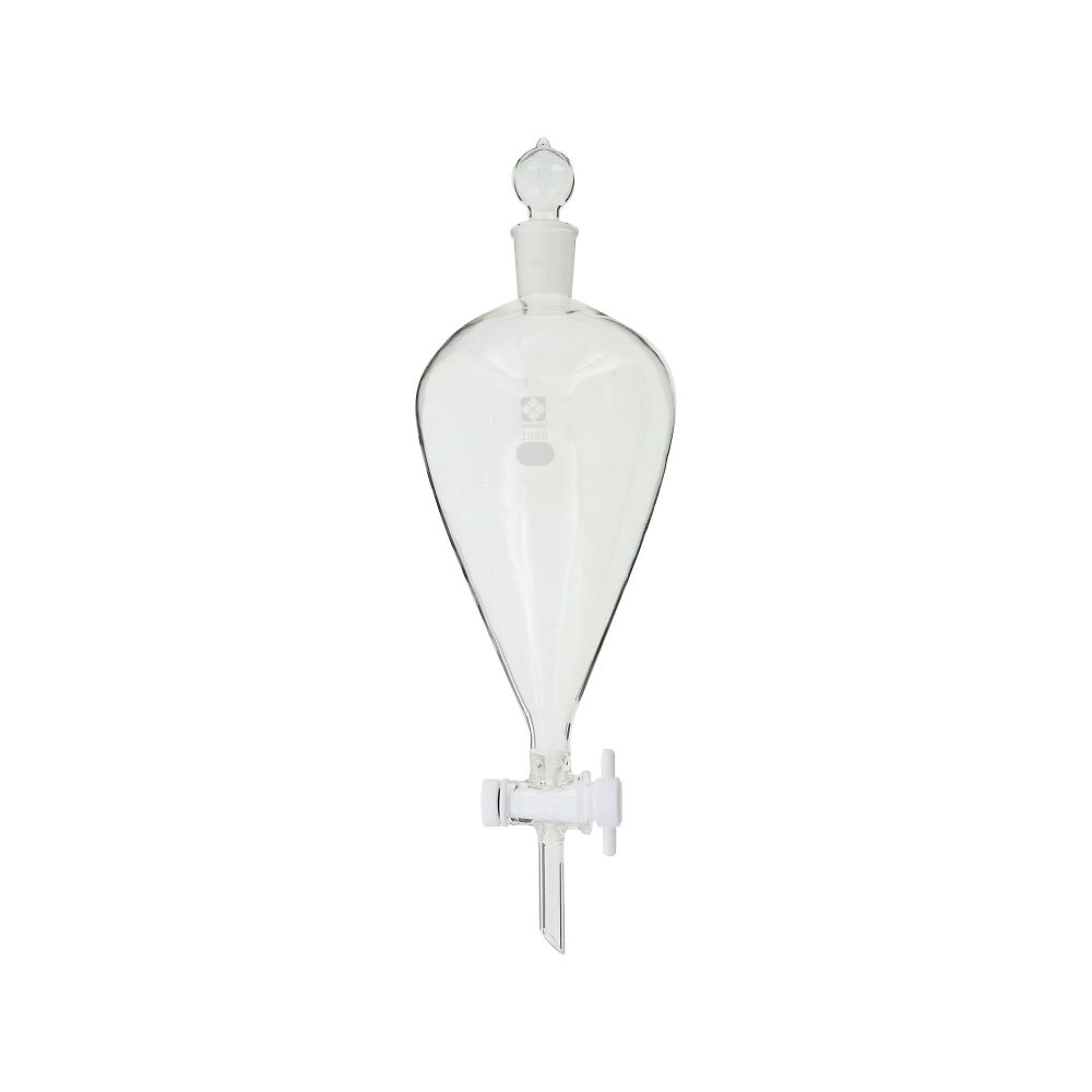 柴田科学 分液ロート スキーブ形 PTFEコック付 2L 014260-2000 1個(ご注文単位1個)【直送品】