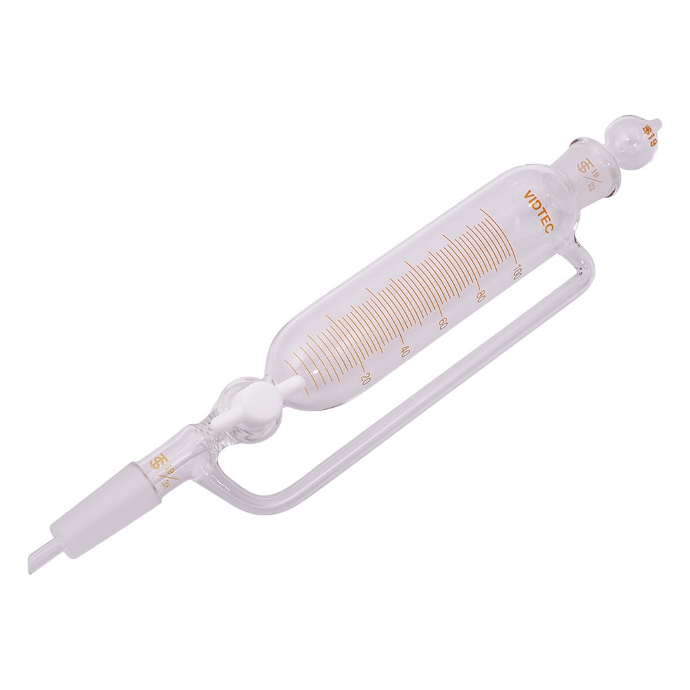 コスモスビード(VIDTEC) 平衡形分液ロート(テフロン(R)コック・目盛付) 100mL 普通摺合 2158-02-1 1個(ご注文単位1個)【直送品】