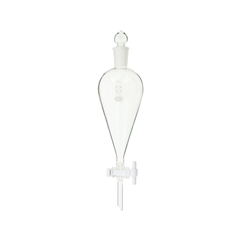 柴田科学 分液ロート　スキーブ形　PTFEコック付　500mL　014260-500 1個（ご注文単位1個）【直送品】
