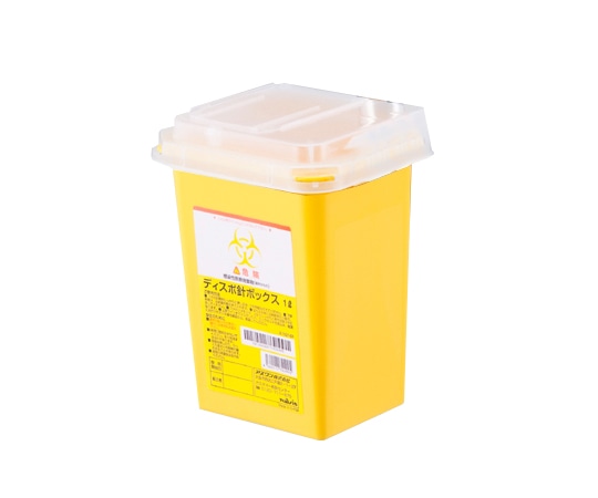 ナビス（アズワン） ディスポ針ボックス　黄色　1L 1個　 1個（ご注文単位1個）【直送品】