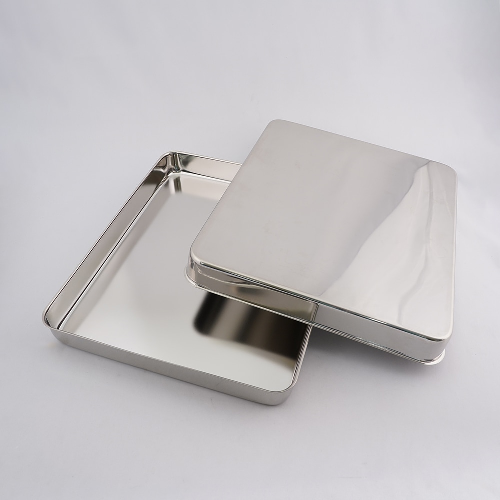 アズワン ステンレスバット (蓋付き) 360×300×40mm B6 1個(ご注文単位1個)【直送品】