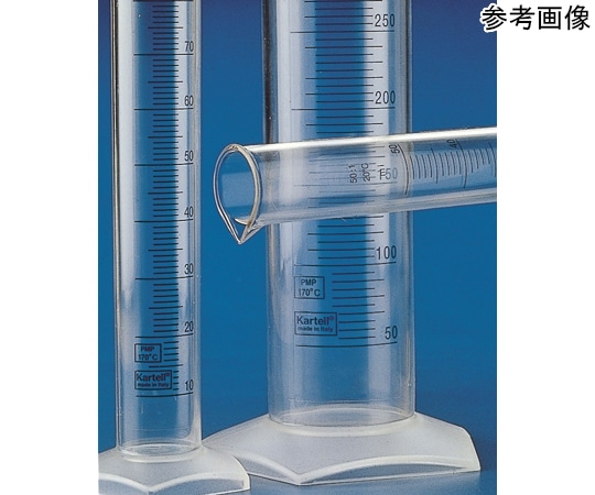 Kartell PMPメスシリンダー 100mL 青目盛付き 2573 1個(ご注文単位1個)【直送品】