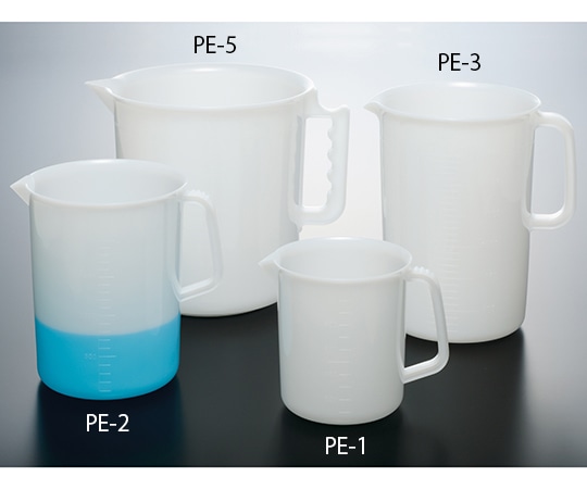 テラオカ PE手付きビーカー　（5L）　PE-5 1個（ご注文単位1個）【直送品】