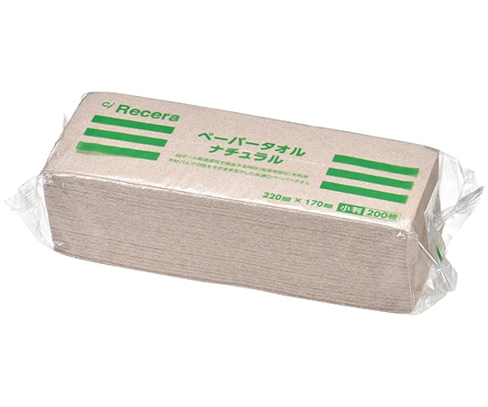 歯愛メディカル Recera ペーパータオル ナチュラル 小判 200枚 1パック(ご注文単位1パック)【直送品】