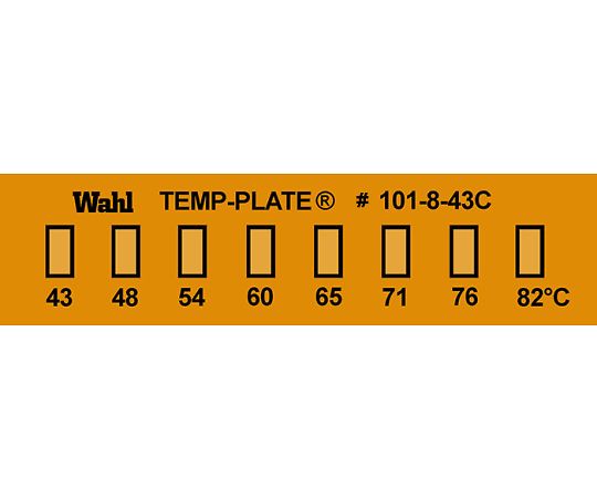 Wahl　instruments テンプ・プレート（不可逆性） 8点表示 1ケース（10枚入）　101-8V-043 1ケース（ご注文単位1ケース）【直送品】