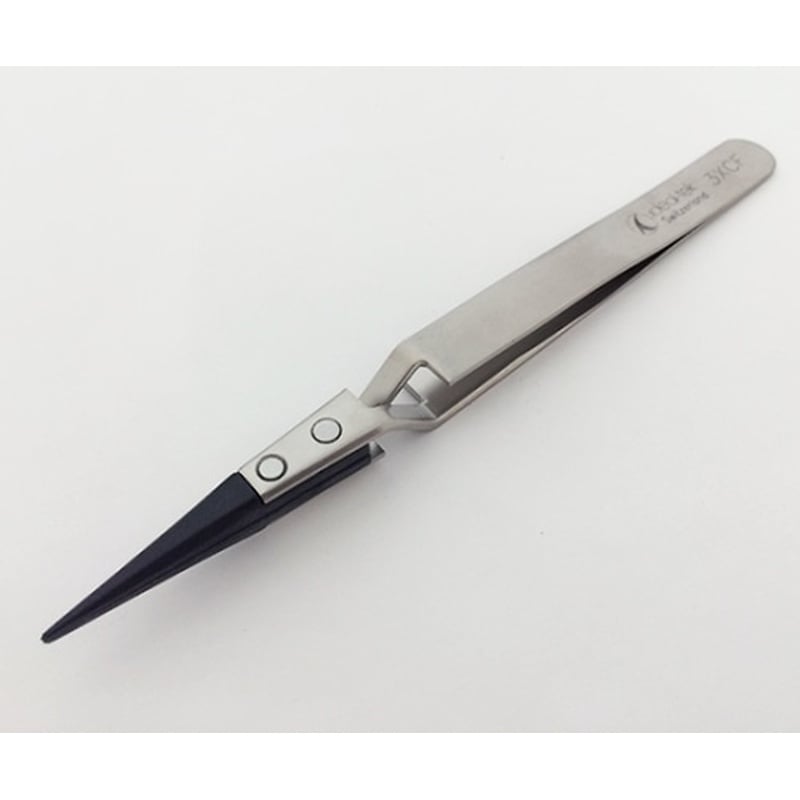 IDEAL-TEK カーボンファイバーピンセット ID-3XCF 1本(ご注文単位1本)【直送品】