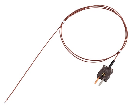 アズワン 細型T熱電対センサー(フッ素樹脂モールドタイプ) φ0.32×1000mm MOT-T03210XQ 1本(ご注文単位1本)【直送品】