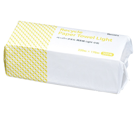 歯愛メディカル Recera ペーパータオル 再生紙Light 小判 300枚入 1パック(ご注文単位1パック)【直送品】