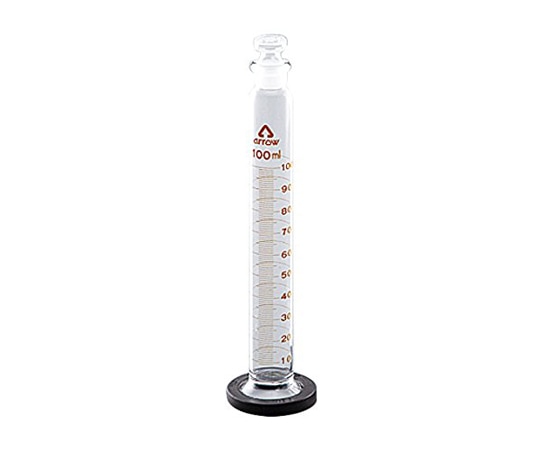 アズワン 有栓メスシリンダー（硬質ガラス製）　100mL　 1個（ご注文単位1個）【直送品】