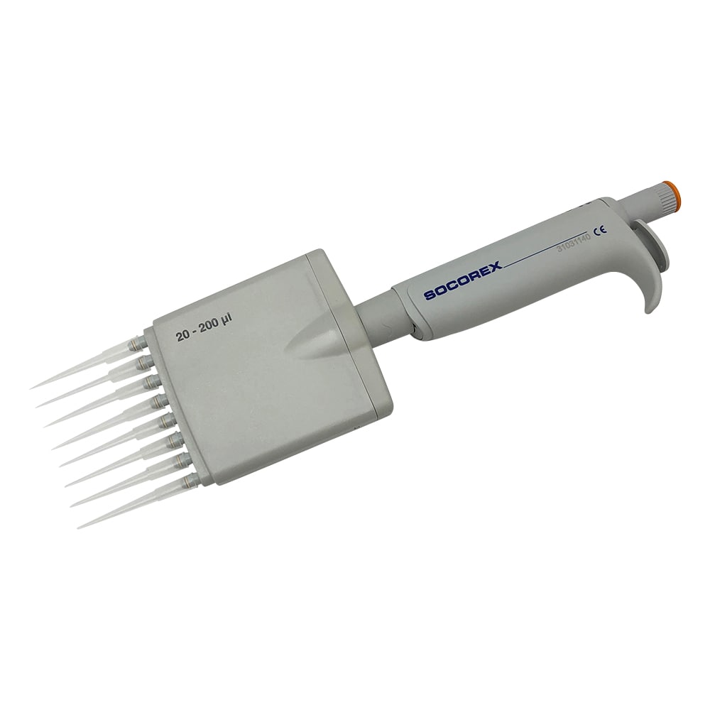 ソコレックス 8チャンネルマイクロピペット(アキュラ) 20~200μL 855.08.200 1本(ご注文単位1本)【直送品】