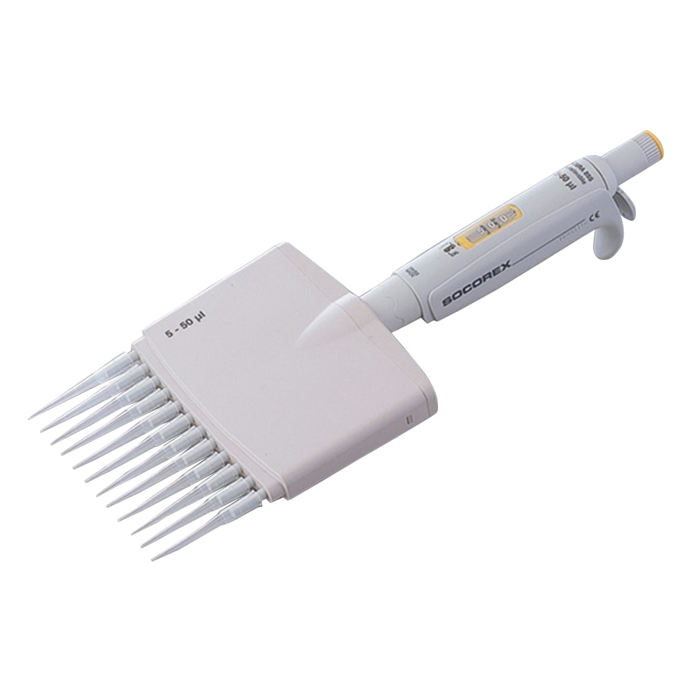 ソコレックス 12チャンネルマイクロピペット(アキュラ) 5~50μL 855.12.050 1本(ご注文単位1本)【直送品】