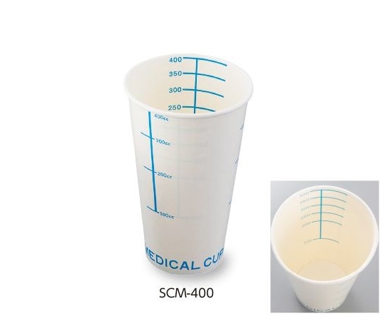 アズワン 検査用紙コップ 400mL 1400個入 SCM-400PRP 1箱(ご注文単位1箱)【直送品】