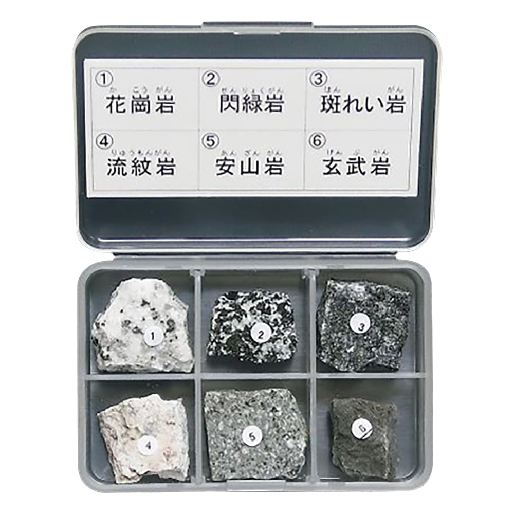 東京サイエンス 岩石標本(岩石標本火成岩6種) 1セット(ご注文単位1セット)【直送品】