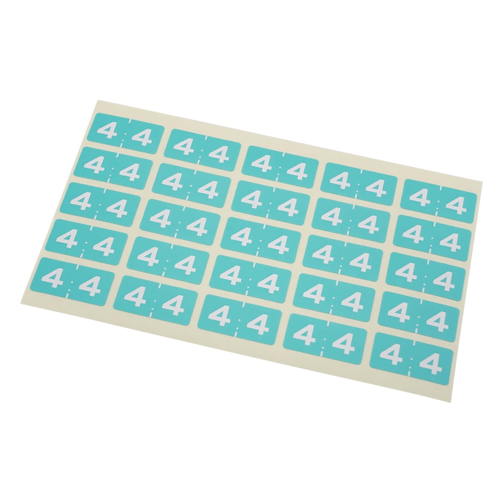 日本ホップス カラーナンバーラベル 15×30mm(4) 1袋(25片×10枚入) CNL-L04 1袋(ご注文単位1袋)【直送品】