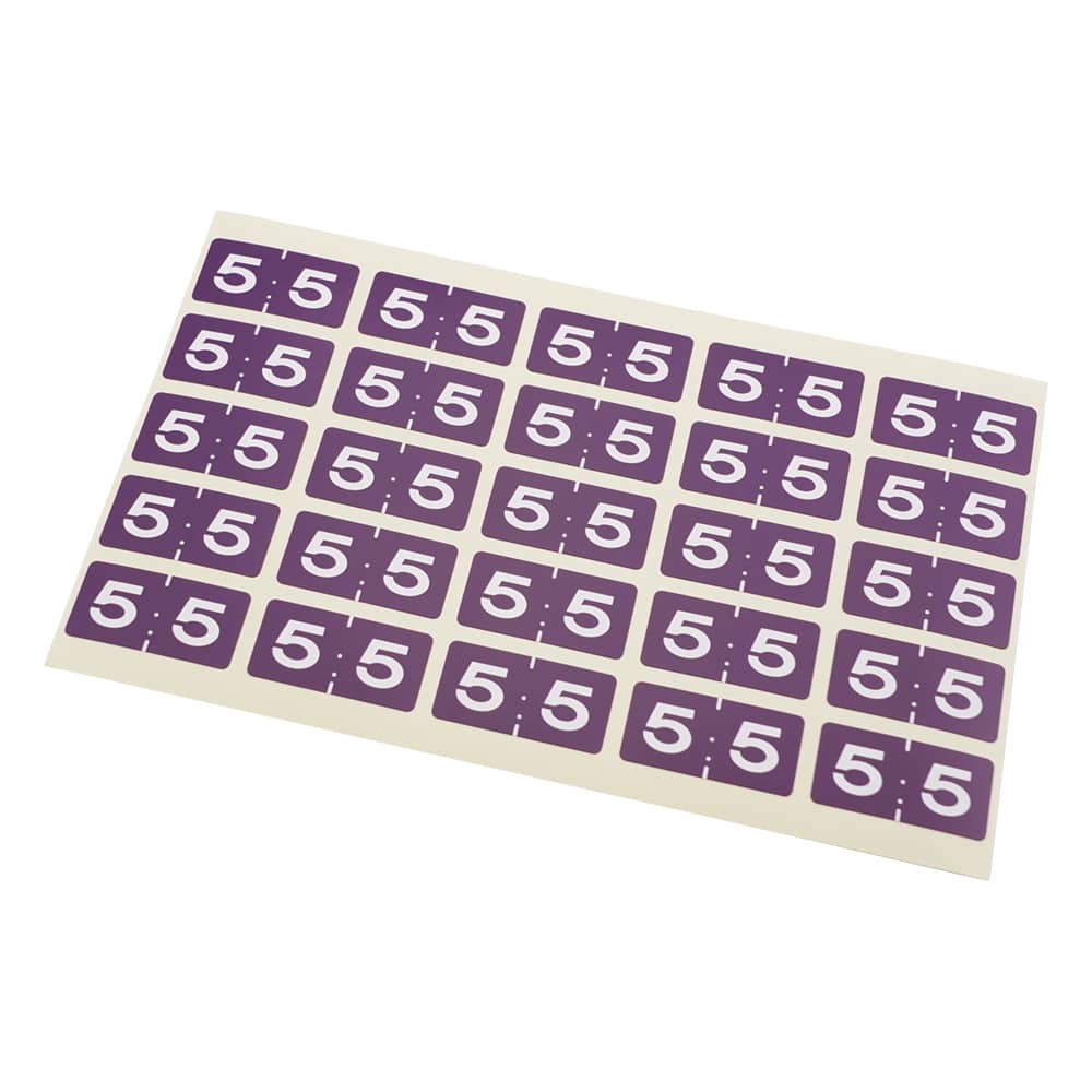 日本ホップス カラーナンバーラベル 15×30mm(5) 1袋(25片×10枚入) CNL-L05 1袋(ご注文単位1袋)【直送品】