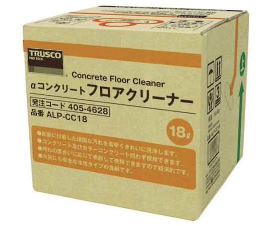 トラスコ中山 αコンクリートフロアクリーナー 18L ALP-CC18 1個(ご注文単位1個)【直送品】