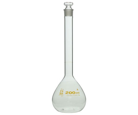 柴田科学 メスフラスコ(全量フラスコ・スーパーグレード) 透明 200mL 020060-200 1個(ご注文単位1個)【直送品】