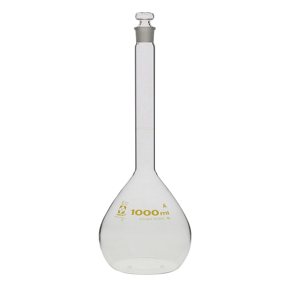 柴田科学 メスフラスコ(全量フラスコ・スーパーグレード) 透明 1000mL 020060-1000 1個(ご注文単位1個)【直送品】